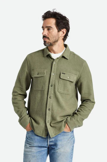 Bowery Textured Loop Twill Overshirt - Brixton