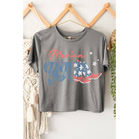 MERICA YALL GRAPHIC CROP TOP