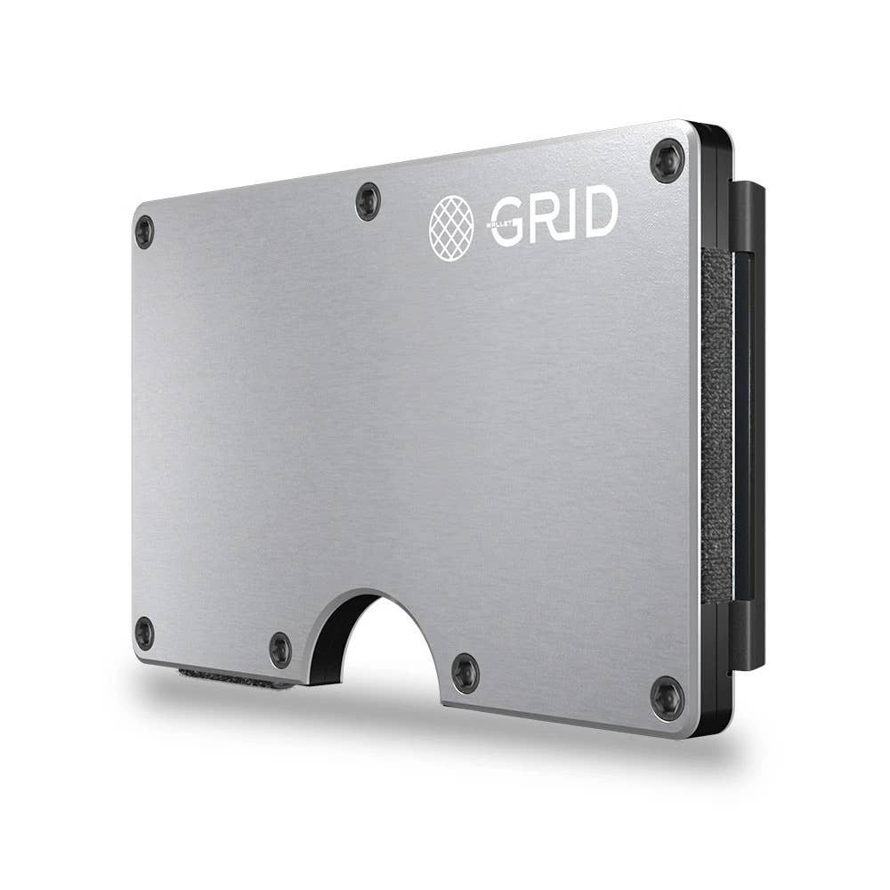 Grid Wallet // Silver Aluminum