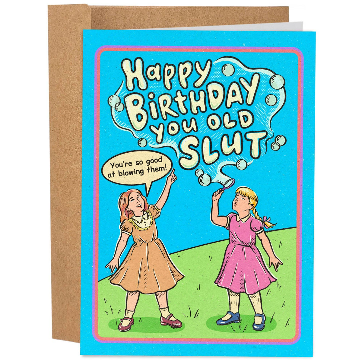Happy Birthday You Old Slut | Funny Vintage Birthday Card