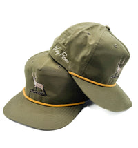 Olive "White Tail" Rope Hat
