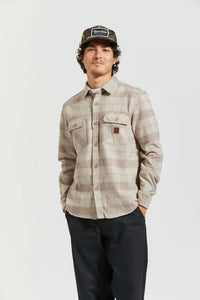 Bowery Heavyweight Flannel-Offwhite/Cinder-Brixton