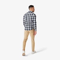 City Flannel - Navy Buffalo Plaid - Mizzen and Main