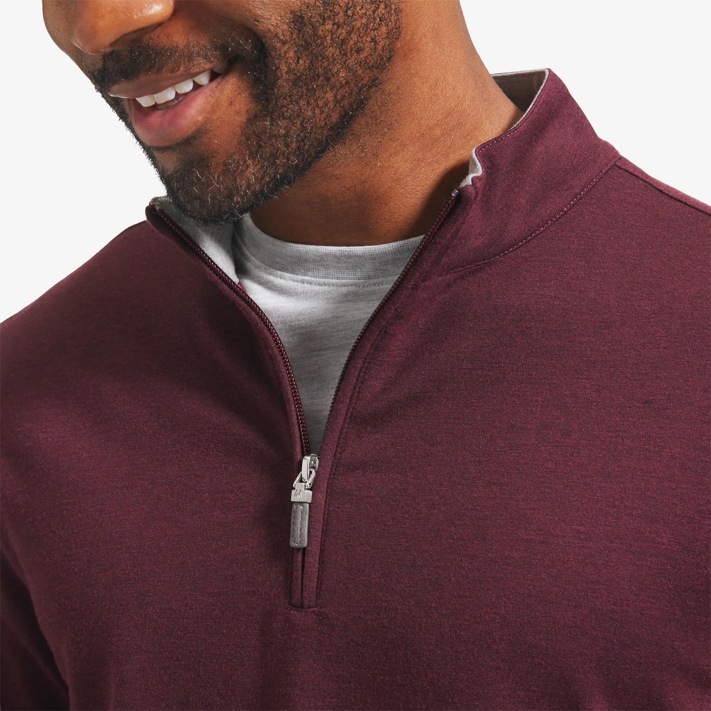 ProFlex Quarter Zip - Burgundy Heather - Mizzen and Main