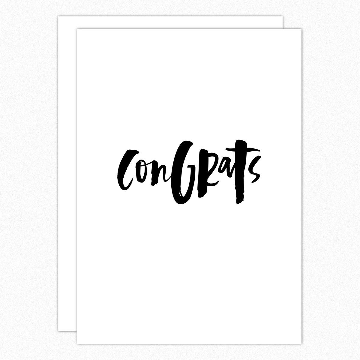 Congrats Brush Lettered Congratulations Greeting Card