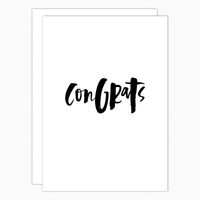 Congrats Brush Lettered Congratulations Greeting Card