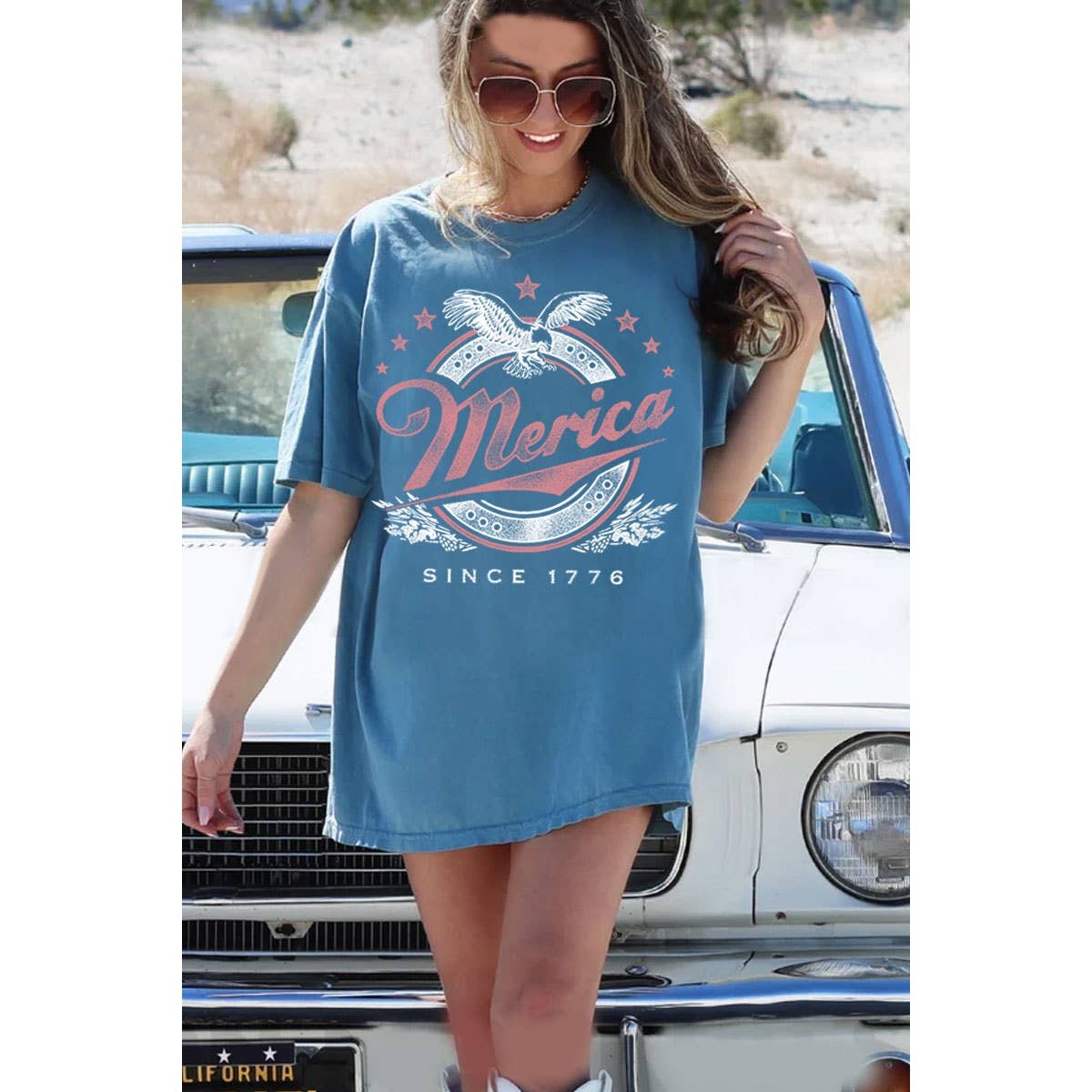 MERICA OVERSIZED GRAPHIC TEE