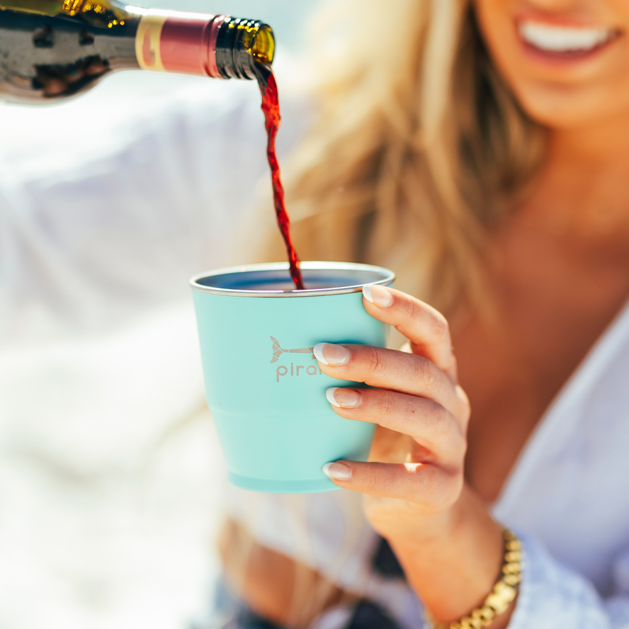 Wine Tumbler  - Paradise Blue  - 10 oz