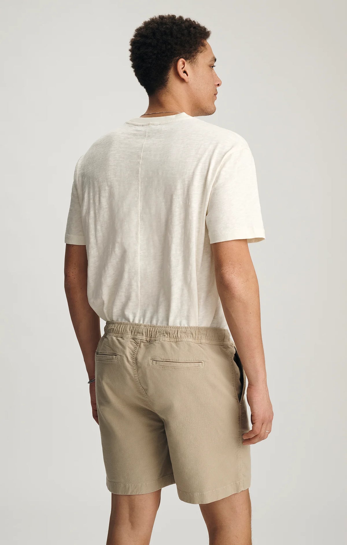 Textured Shorts-Feather Gray