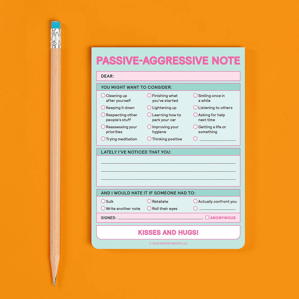 Passive Aggressive Note Pad - Pastel