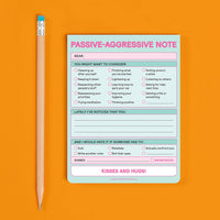 Passive Aggressive Note Pad - Pastel