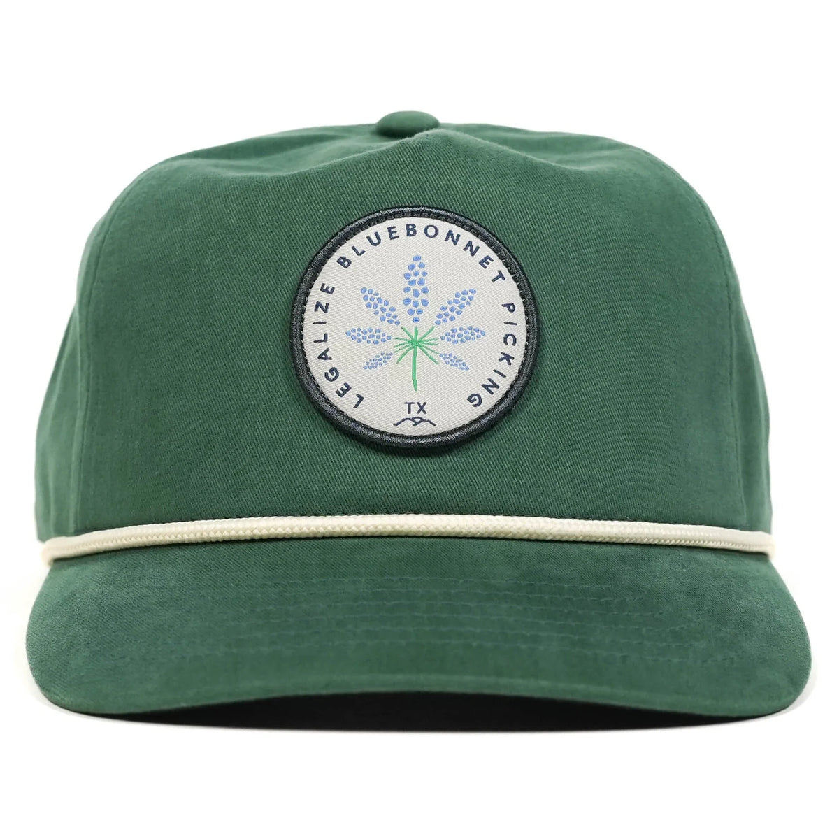 Legalize Bluebonnet Picking Guadalupe Snapback Green