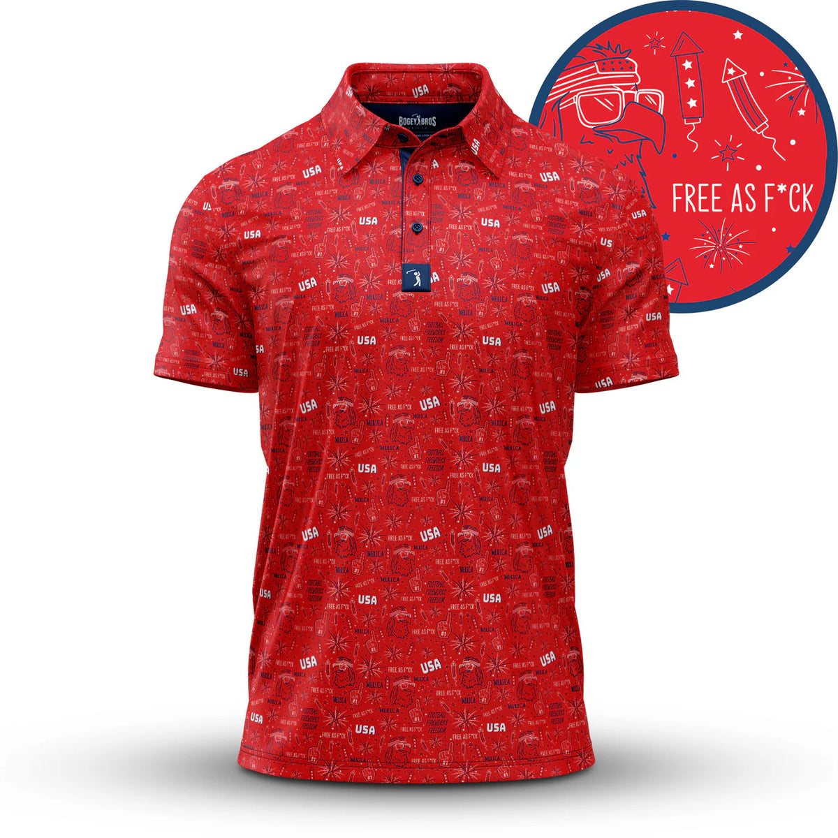 'Merica Polo - Red