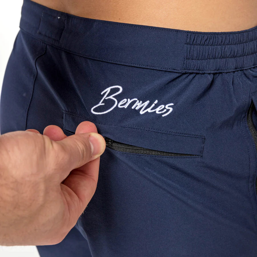 Navy Persh Short- Bermies