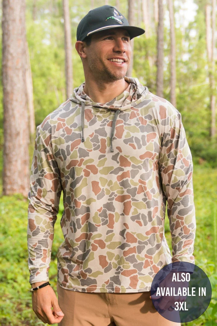 Performance Hoodie - Driftwood Camo -  Burlebo