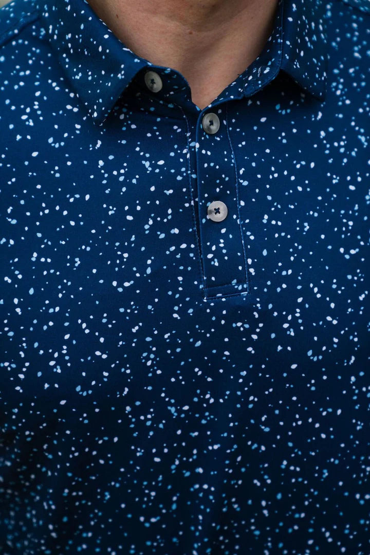 Performance Polo- Navy Speckled- Burlebo