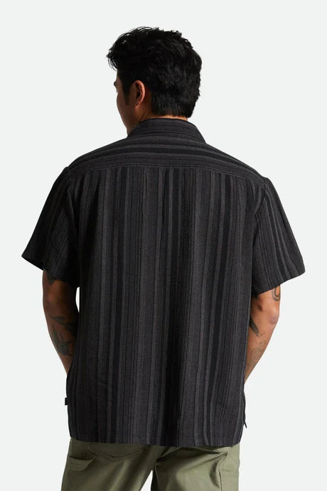 Bunker Seersucker S/S Color Shirt- Black- Brixton