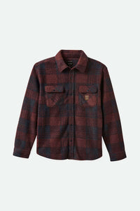 Bowery Arctic Stretch Fleece-Red/Navy Plaid-Brixton