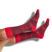 Red/Black Marl Dress Socks - Dead Soxy