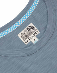 Steel Blue Pima Tee - Baja Llama