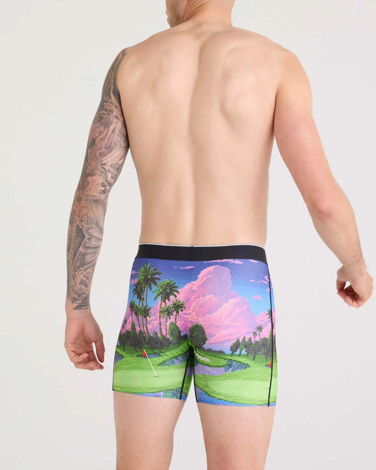 Volt Breathable Mesh Breathable Mesh Boxer Brief 5"- Pixel Paradise- Multi
