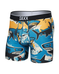 Volt Breathable Mesh Breathable Mesh Boxer Brief 5"-Shark Street-Blu- SAXX