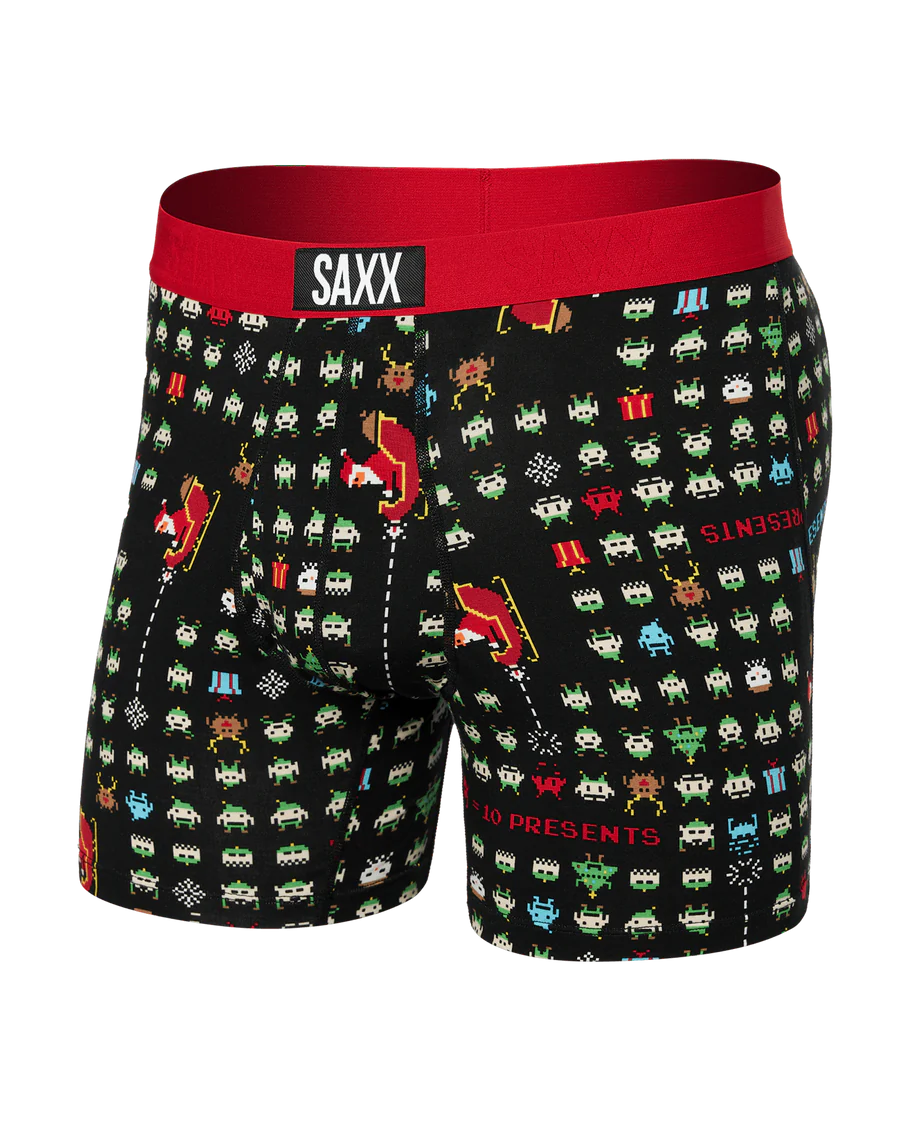 ULTRA SUPER SOFT- Sleigh Invaders-Black-SAXX