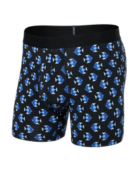 Droptemp® Cooling Cotton Cooling Cotton Boxer Brief 5"-Aquatic Check-Black-SAXX