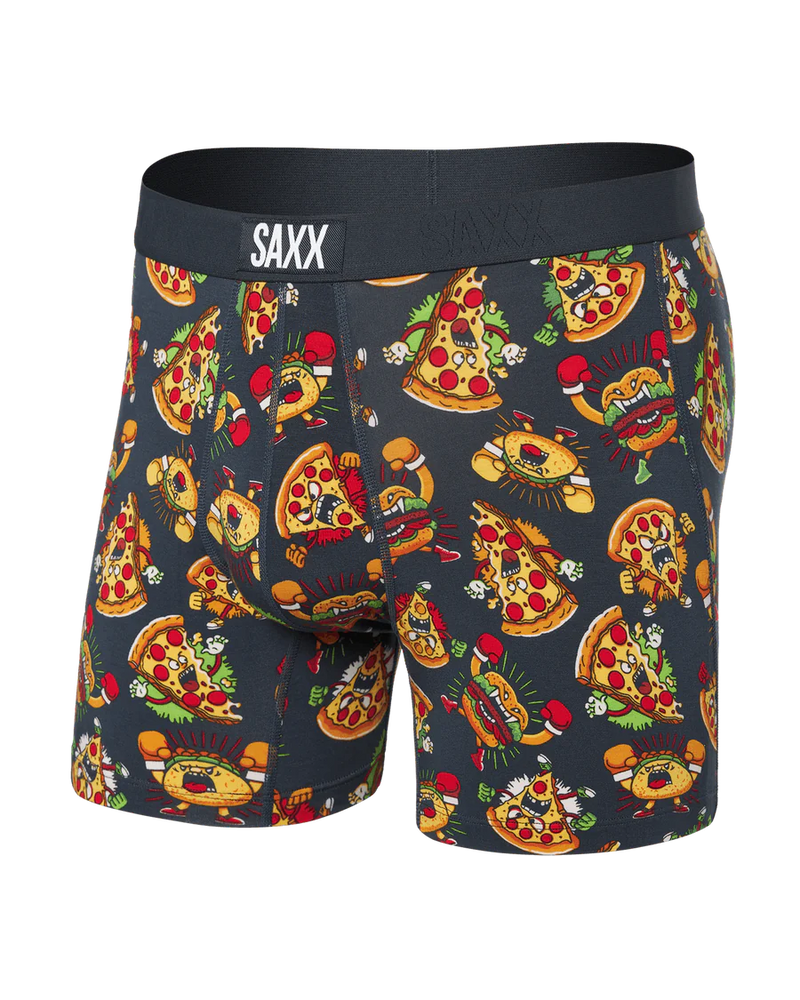 Vibe Super Soft Comfort Blend Boxer Brief 5"-Food Fight-India Ink- Saxx