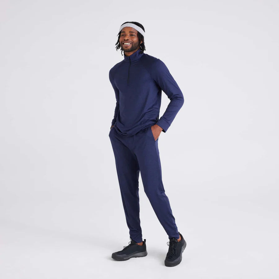 PeakDaze Soft Knit Performance Half Zip/ Maritime Heather SAXX