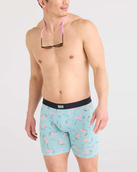 Vibe Xtra (2 Pack) Soft Comfort Boxer Brief 6" Drinko Flamingo/ Black
