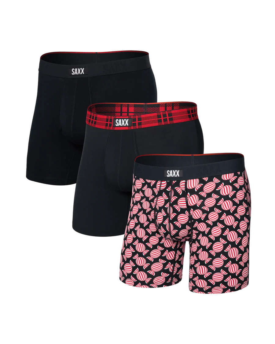 Vibe Xtra BB Fly 3PK - Sweet Stripe/Check WB/Black