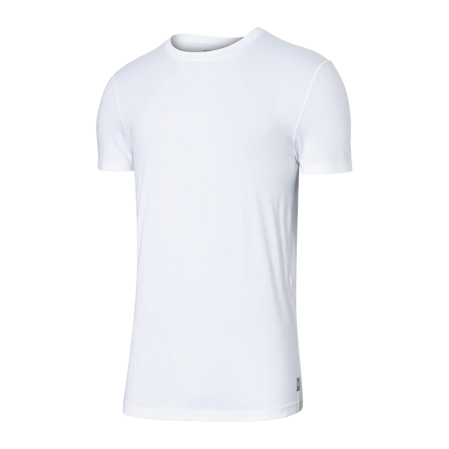 DropTemp™ Cooling Cotton Crew Undershirt- white- SAXX