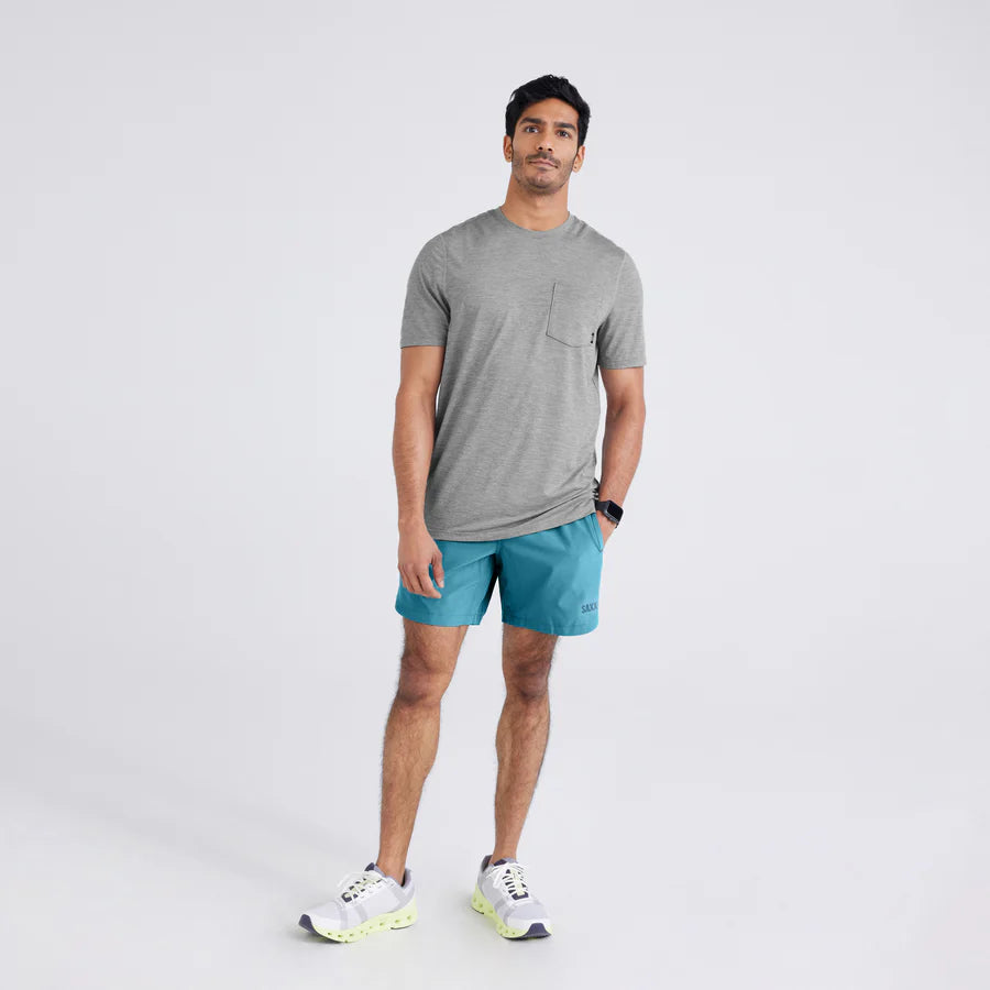 DropTemp™ All Day Cooling Short Sleeve Crew/Tradewinds Heather-SAXX