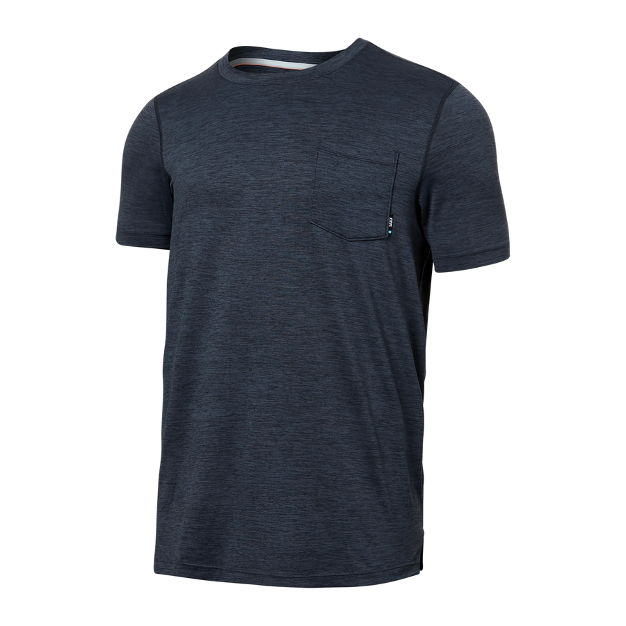 DropTemp™ All Day Cooling Short Sleeve Crew/Turbulence Heather-SAXX