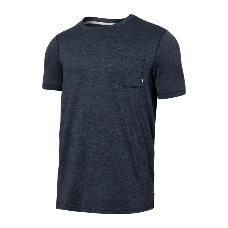 DropTemp™ All Day Cooling Short Sleeve Crew/Turbulence Heather-SAXX