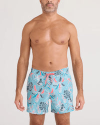 Swim Trunk 5" - Island Tropics Blue