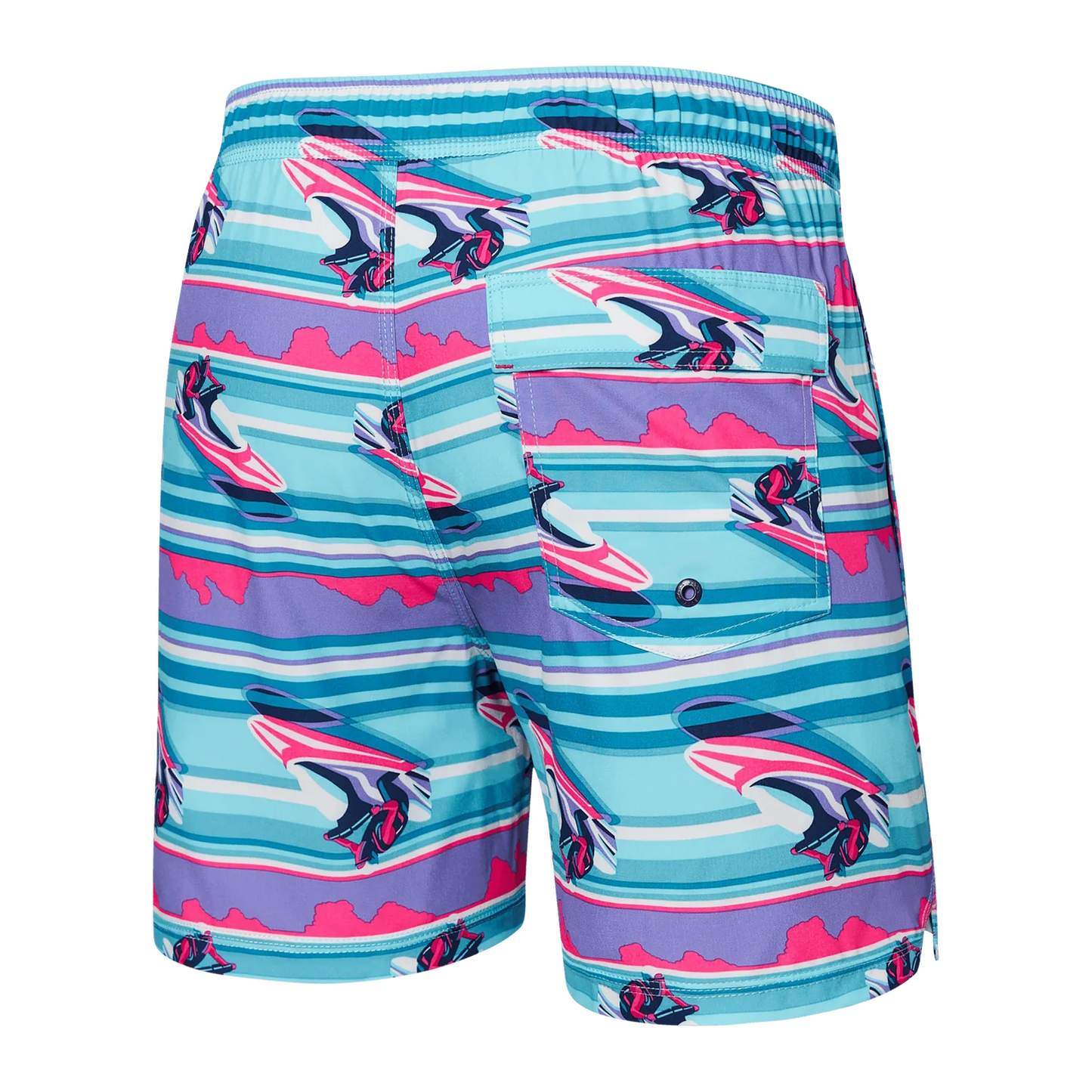 Jetski Stripe- Swim Shorts 5in- SAXX