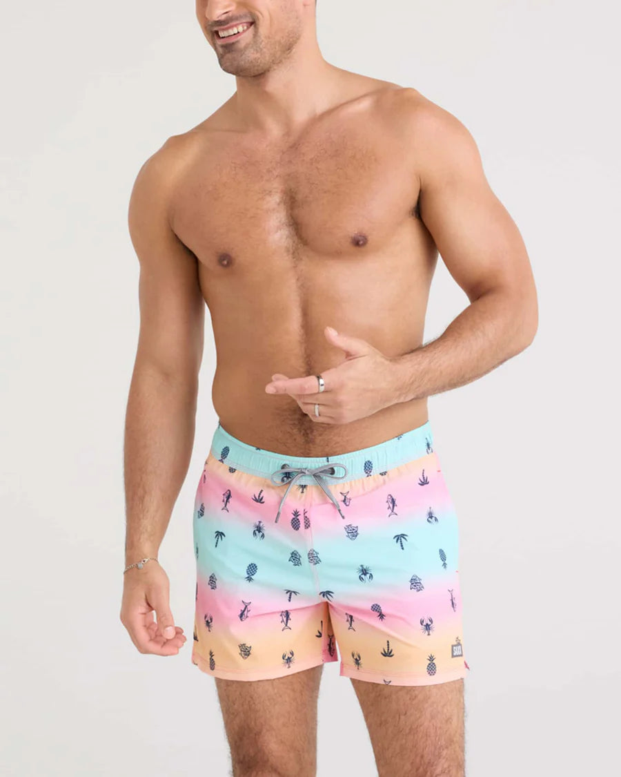 Summer Ombre-Multi Buoy 2N1 Stretch Swim Volley 5" with liner