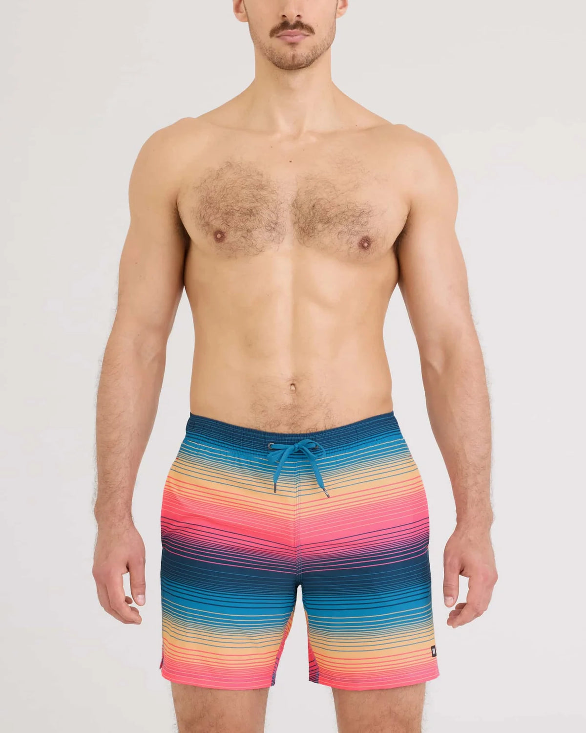 Swim Trunk 7" - Hazy Stripe Sunset