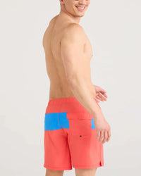 Coral Red/Racer Blue Swim Shorts 7in- SAXX