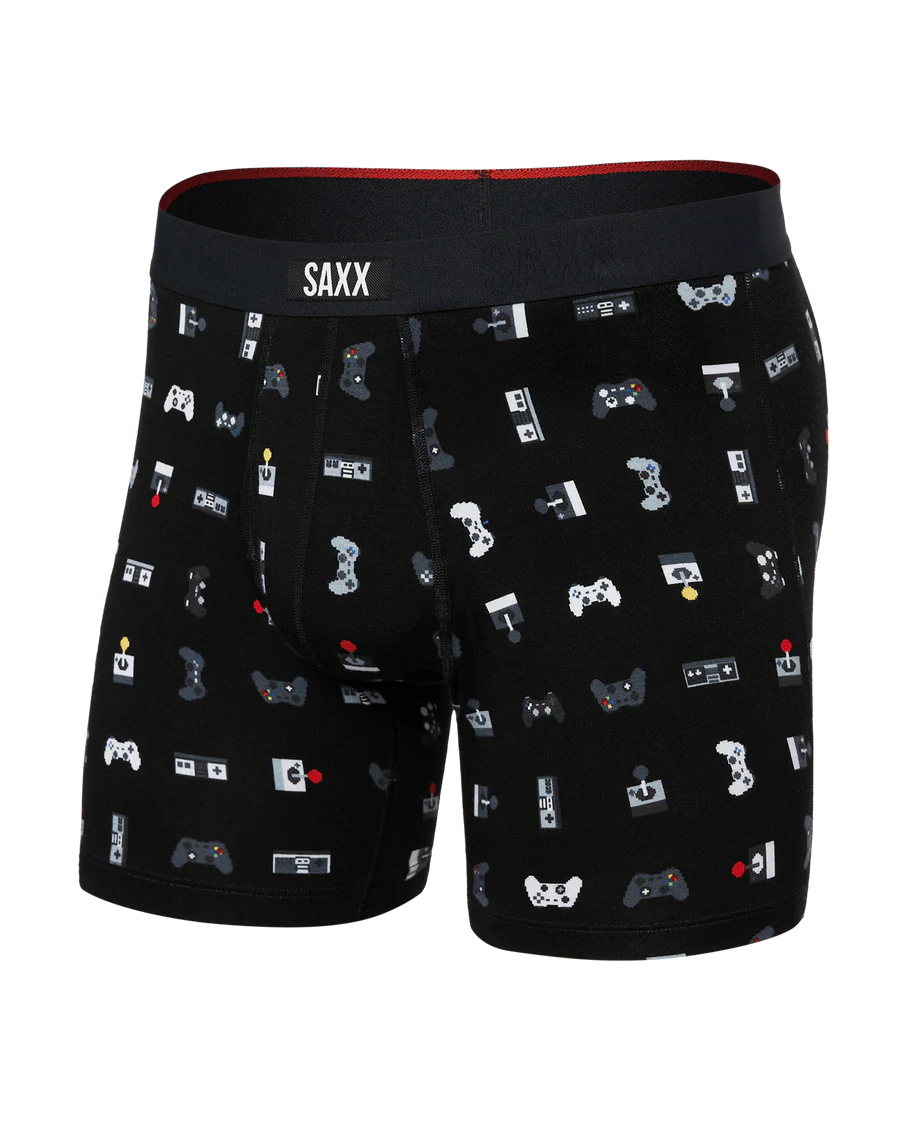 Vibe Xtra Soft Comfort Boxer Brief 6"/Gamer Black SAXX Underwear