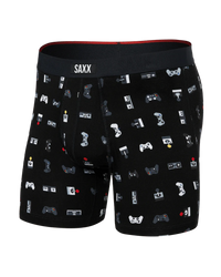 Vibe Xtra Soft Comfort Boxer Brief 6"/Gamer Black SAXX Underwear