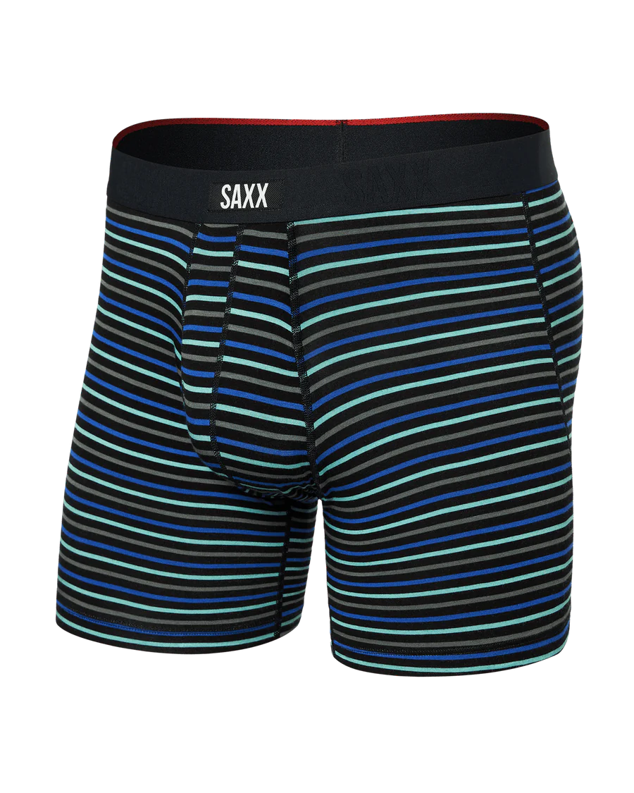 Vibe Xtra Soft Comfort Boxer Brief 6"-Gent's Stripe-Sport Blue