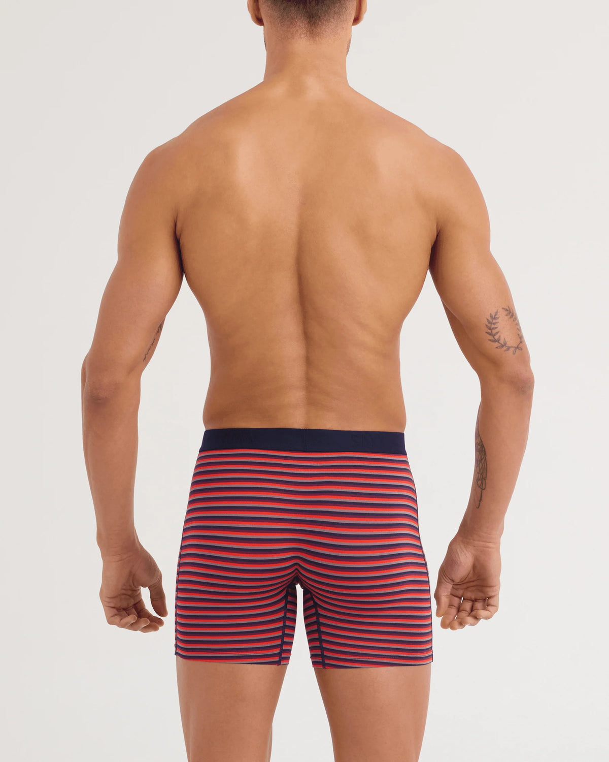 Micro Stripe Maroon- Vibe Xtra Soft Comfort Boxer Brief 6"