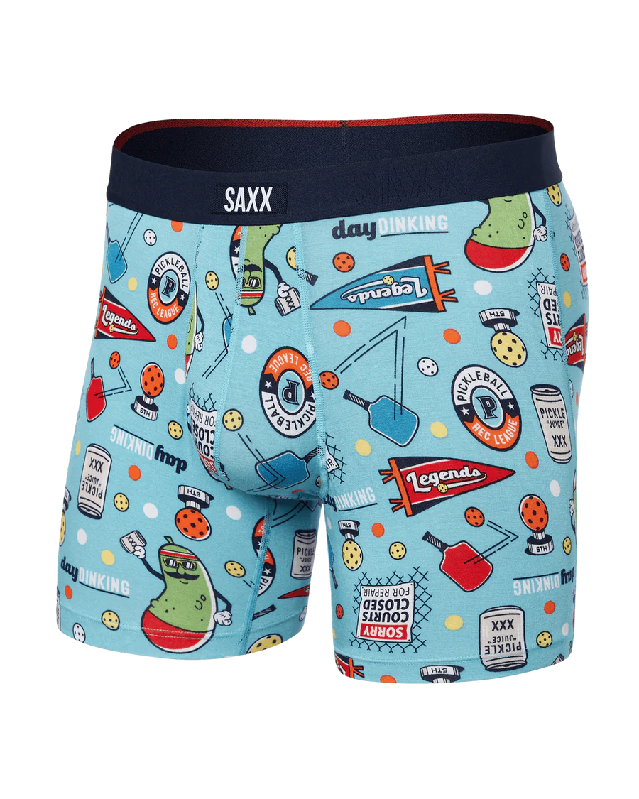 Vibe Xtra Soft Comfort Boxer Brief 6"-Pickleball Legends-Aqua-SAXX