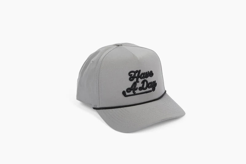 Have a Day Gray Rope Hat