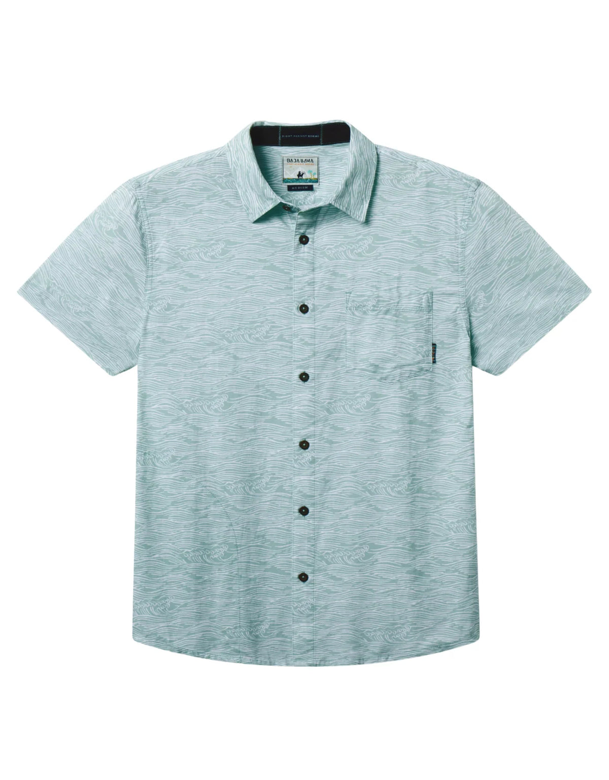 Roll Tides Button Up - Fern Green