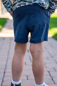 Youth Athletic Short - Heather Navy