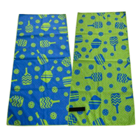 Pickleball Microfiber Towel - Blue/Green - Born to Rally